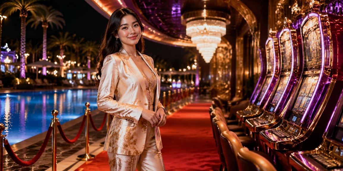 Người chơi slot game mặc áo dài tại Mũi Né